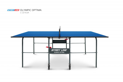 Стол теннисный Olympic Optima Синий с сеткой